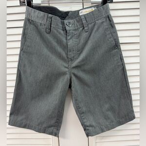 Volcom boys size 27” 14  Charcoal frickin Shorts nwt